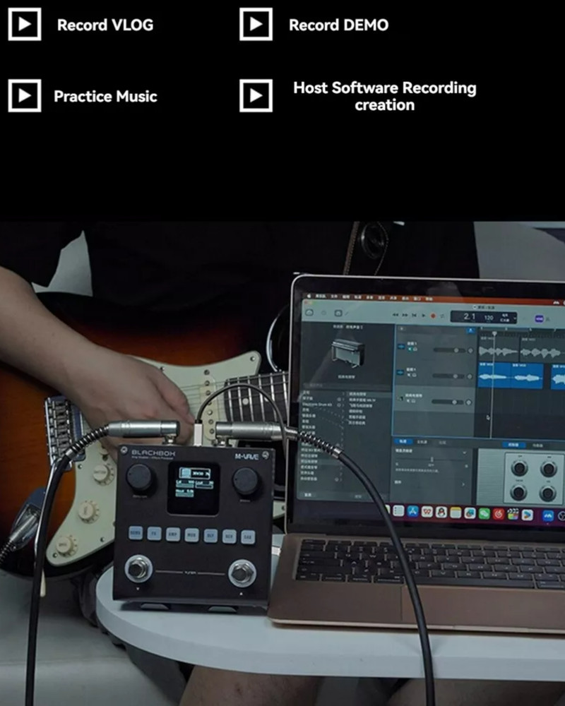 M-Vave BLACKBOX Guitar / Bass AMP Modeler Multi-Effects Processor, Rechargeable