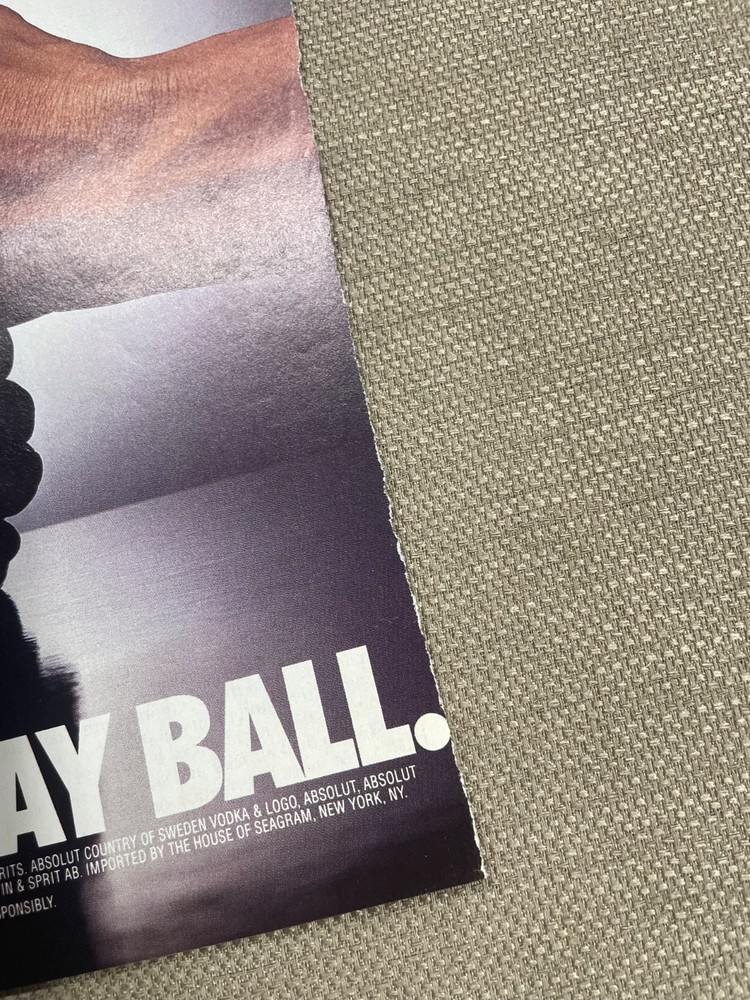 Absolut Vodka Play Ball 1995 Magazine Advertisement AD