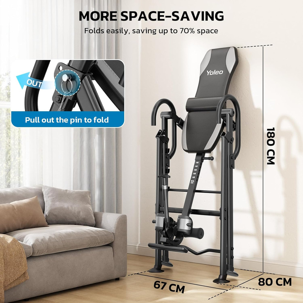 Gravity Inversion Table for Back Pain Relief 2026 New Inversion Table W/Lumbar S