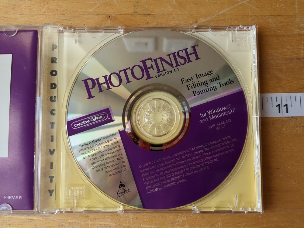 Creative Office Photo Finish Version 4.1 CD Image Editing & Paint Tools