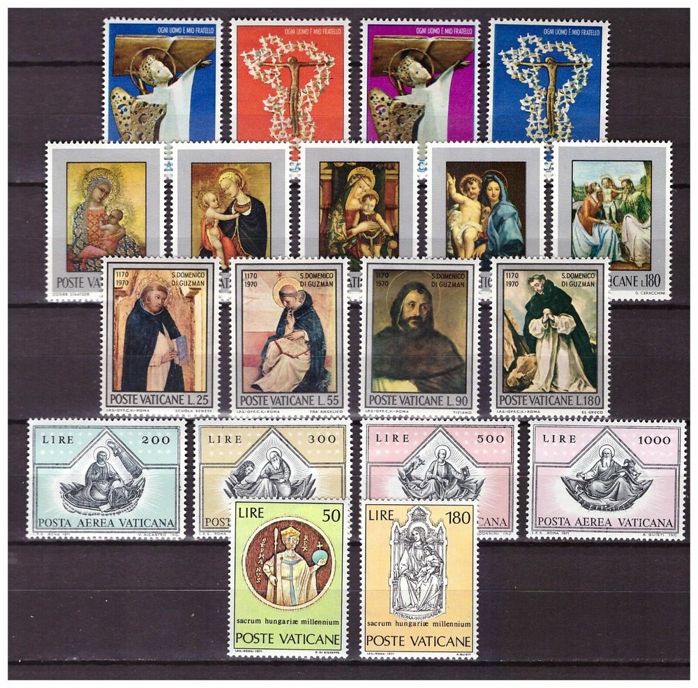 s15535 VATICANO MNH 1971 Complete Year set 19v