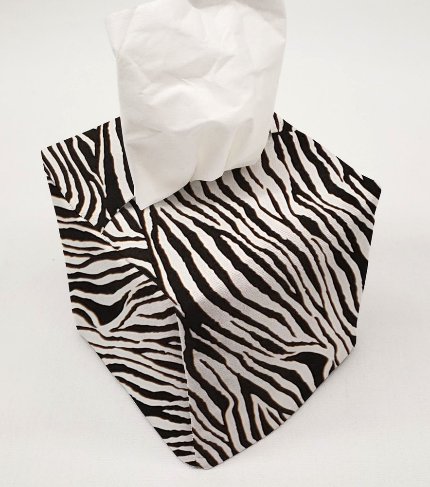 Animal Print Zebra Tissue Box Cover