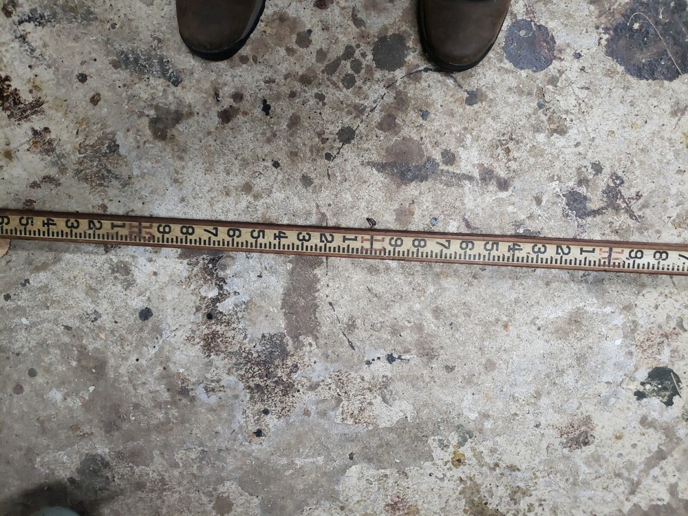 BUFF Vintage Wood Surveyors Elevation Grading POLE Approximately 13' 3"