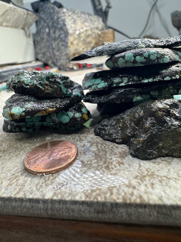 Hubei turquoise stabilized mixed slabs