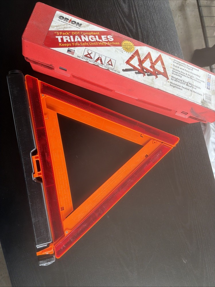 Orion 3 Pack DOT Compliant Triangles DOT Approved
