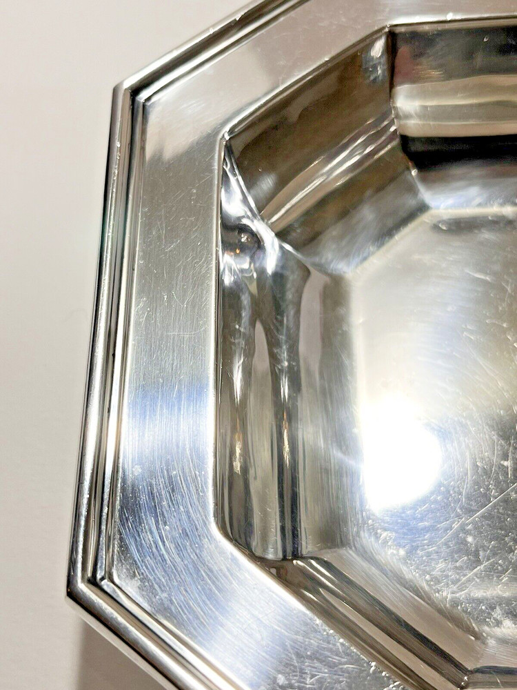 Heavy Sterling Silver Durgin Serving Dish 485 Gr. Rectangular Cut Corner