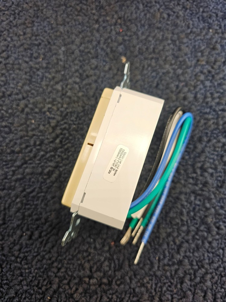 SENSORWORX SWX-851-IV: Wireless Ivory Wall Switch 1 Button Light Controller