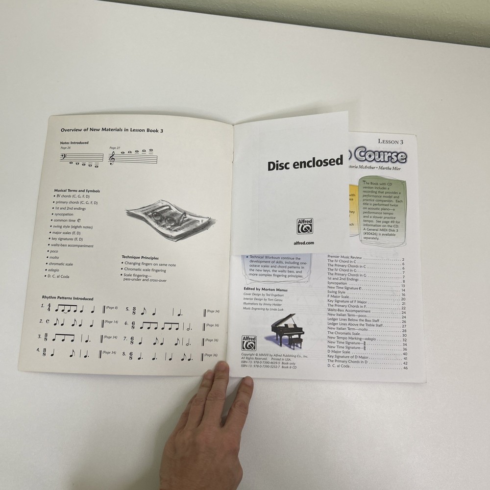 Alfred's Premier Piano Course Lesson 3 Includes CD