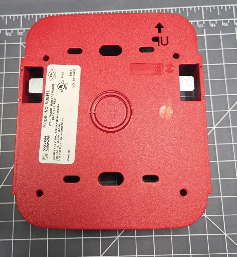 System Sensor SBBRL L-Series Wall Surface Mount Back Box Red