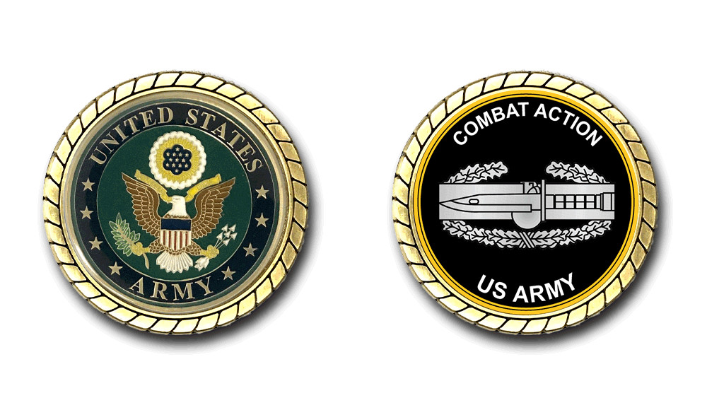 US Army Combat Action Badge Challenge Coin
