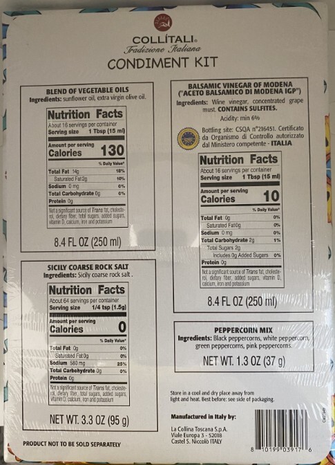 COLLITALI Pinzimonio condiments kit