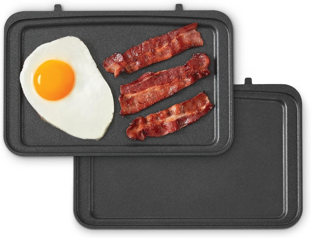 Griddle 2-Plate Pack for Multimaker Flex Press Grill System - Removable, Nonstic