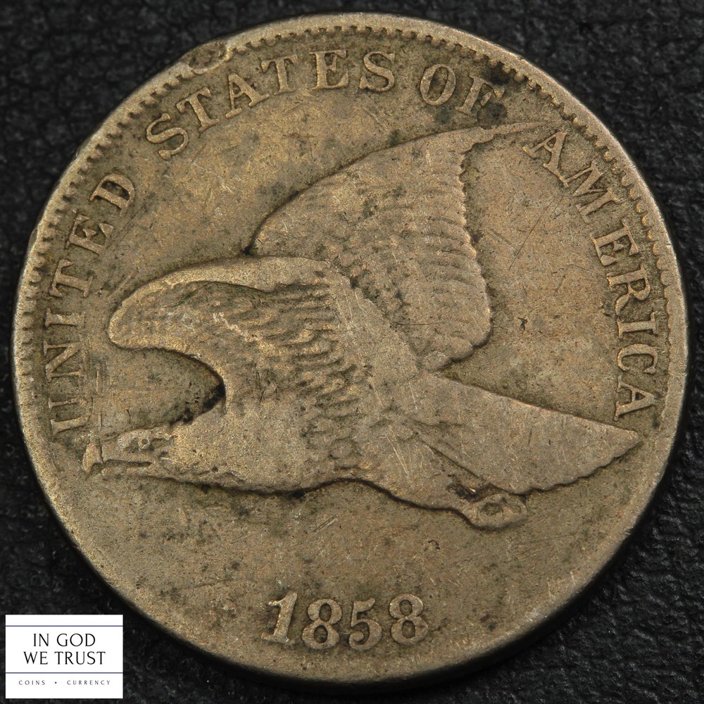 1858 Large Letters Flying Eagle Cent 1C - Cleaning