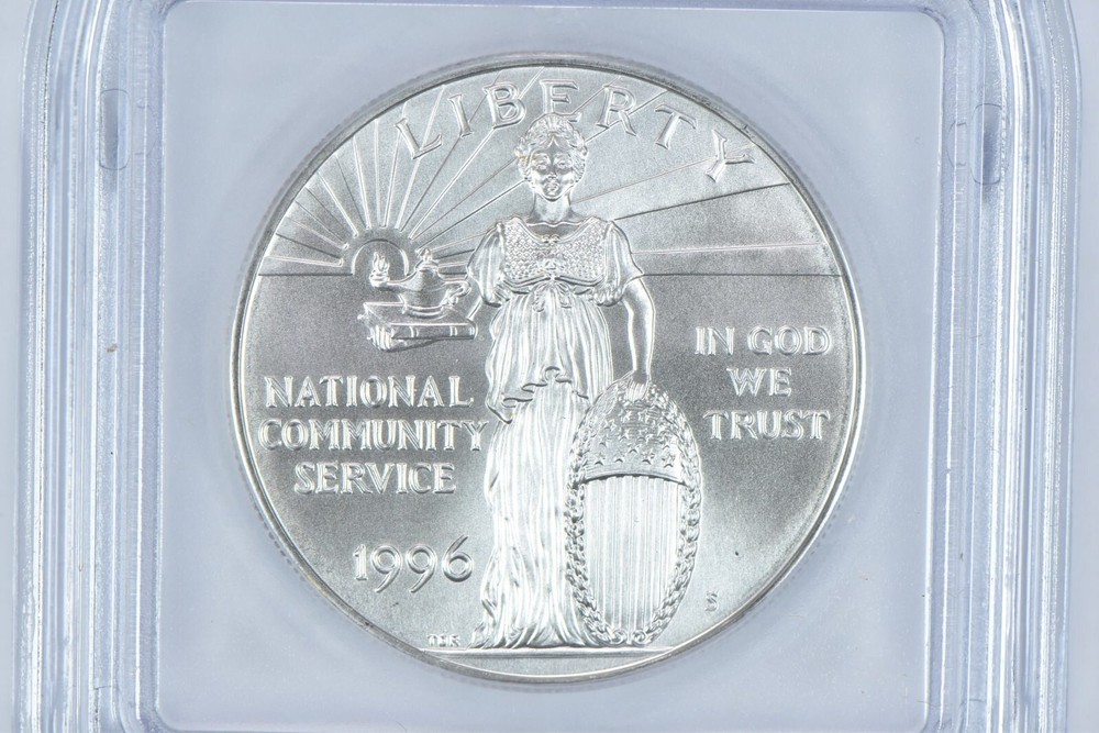 1996-S Community Service Commemorative Silver Dollar MS70 ICG
