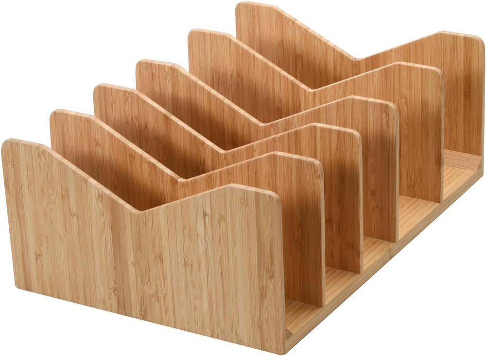 Bamboo 5 Slot Divider Organizer 2 Pack Combo