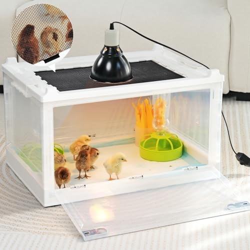Brooder Box for Chicks, Chicken Brooder Box Warms Up to 25 Chicks Adjustable