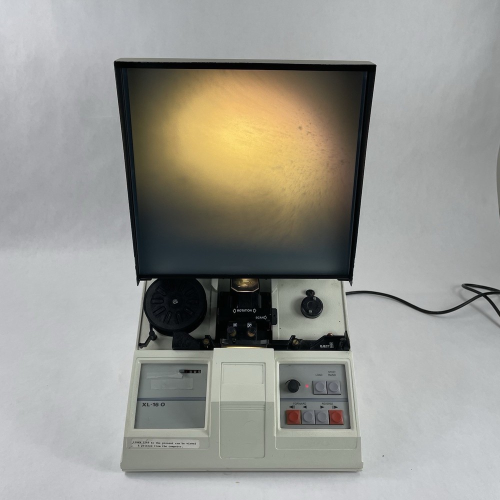 Microvue Eyecom XL-16 Microfiche Reader Viewer Power-Tested