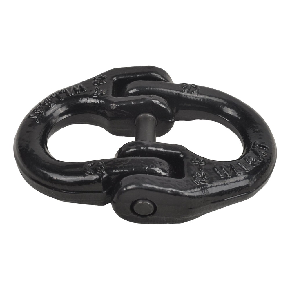 2x Black 1/2" Tow Hitch Chain Coupling Link G80 grade 80 Hammer Lock Connector