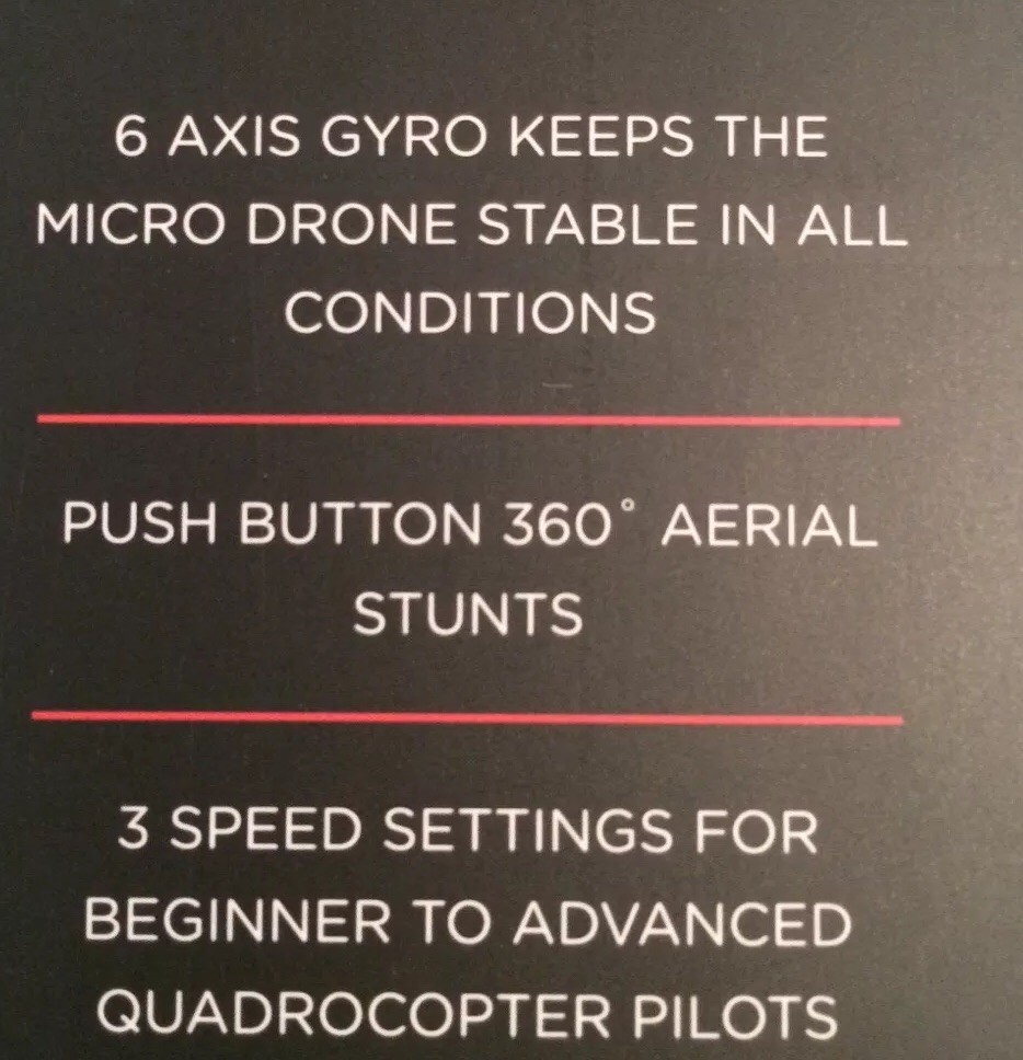 New Atom 1.0 Remote Control Micro Drone Indoor / Outdoor Wireless Quadrocotper