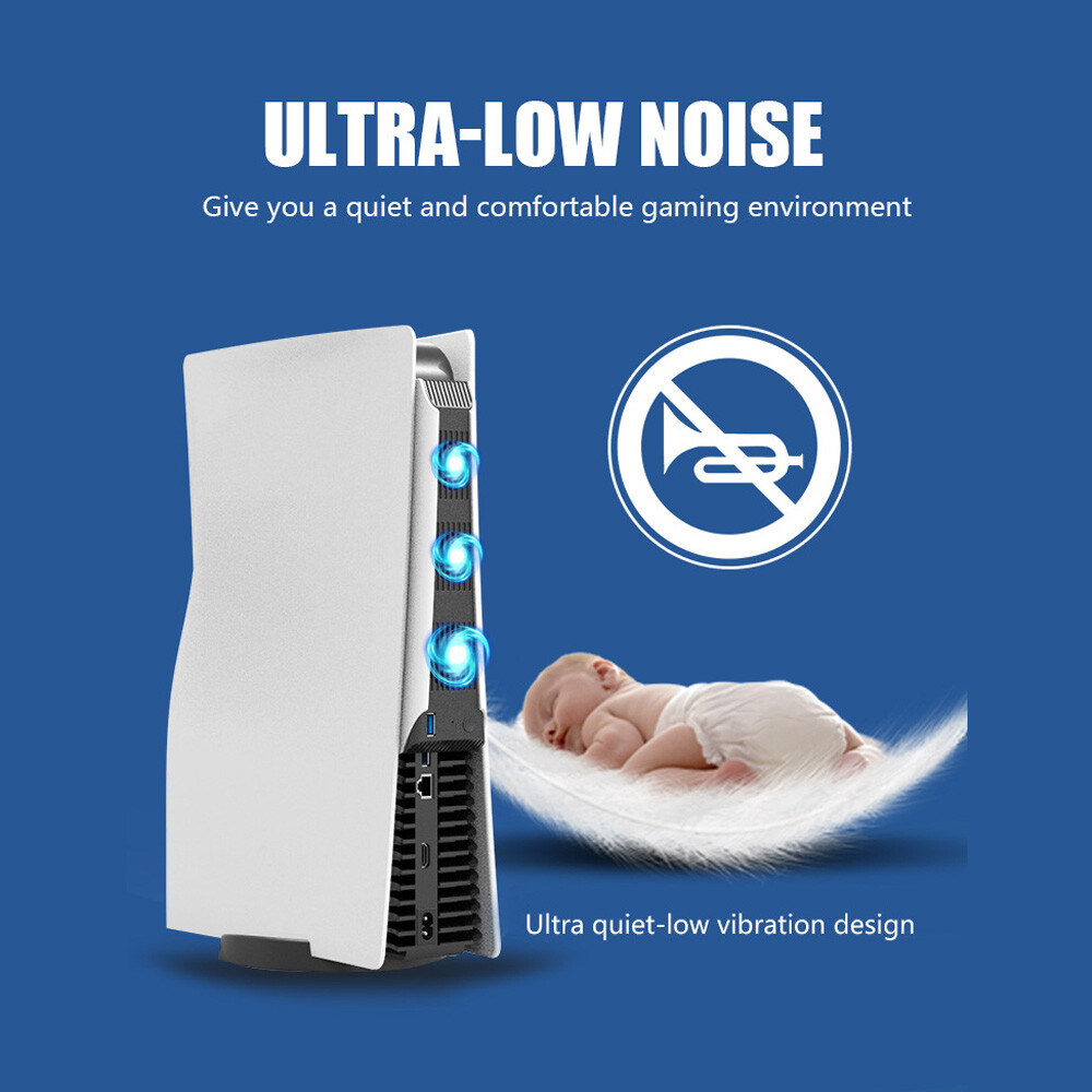 New Cooling Stand for PS5 Cooling Fan Vertical Stand Display Game Console