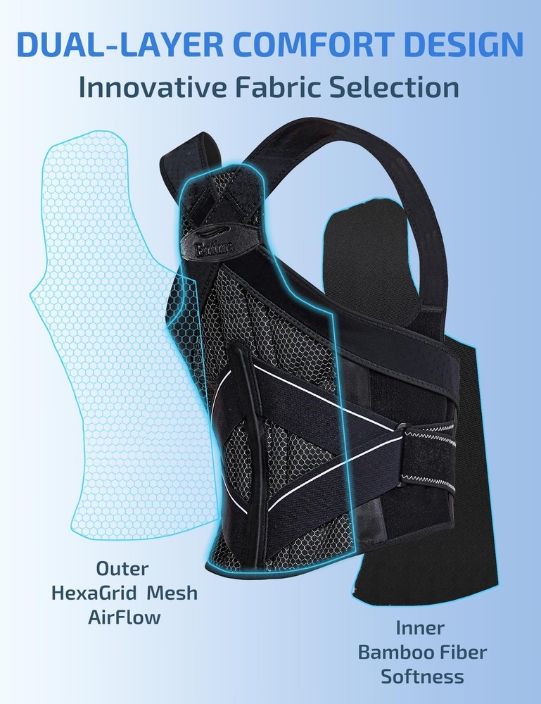 Posture Corrector for Women and Men with Bionic System, Precise Full Back Sup...