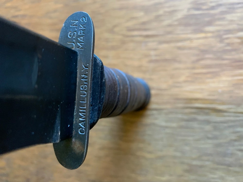 WWII Camillus USN Mark 2 with Leather Sheath