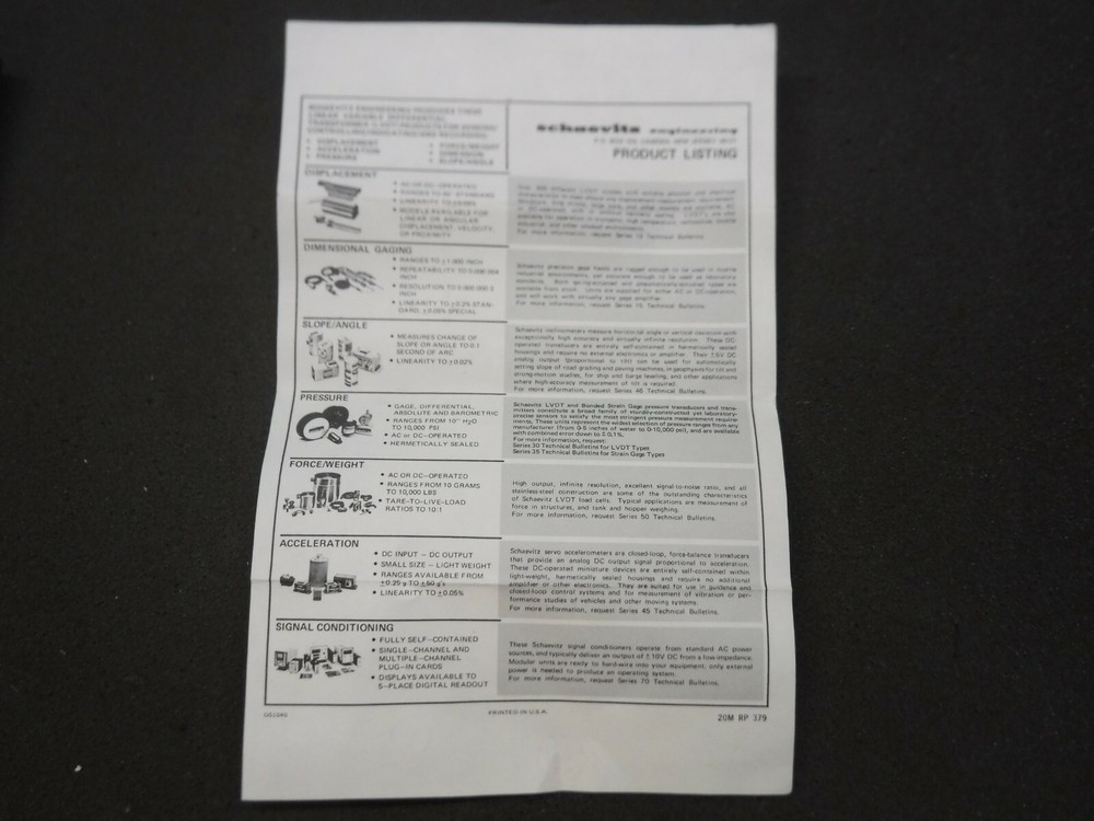 Schaevitz, 500 HPA, Linear Variable Differential Transformers