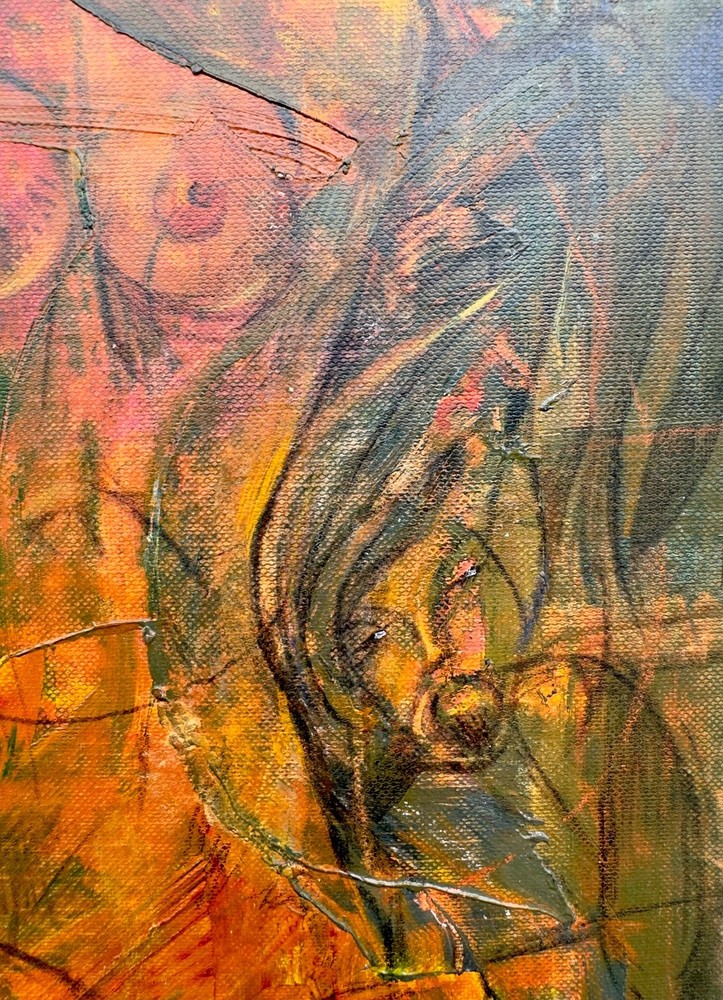 Original Russian Abstract Composition, Graphics, Postmodernism, Signed.