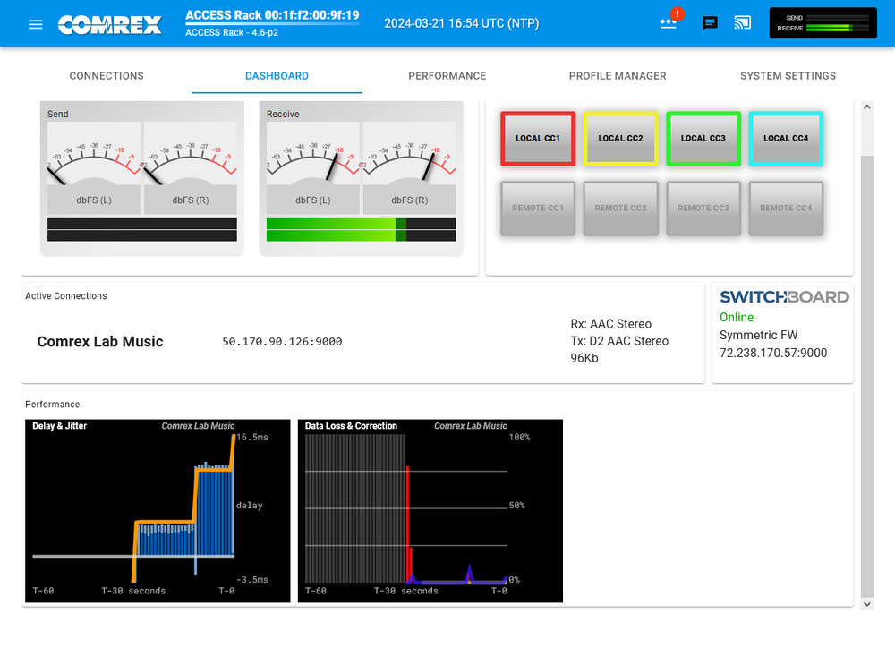 Comrex ACCESS Codec AES Audio Over IP Endpoint AAC Internet AoIP w/ TS License