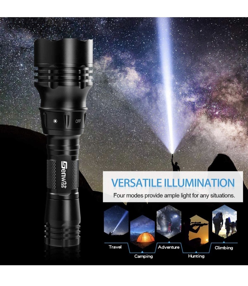 Genwiss Dive Light, Diving Flashlight Underwater Lights Scuba Diving...