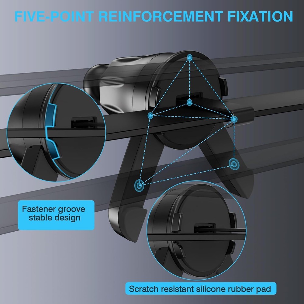 Air Vent Clip for Car Mount Replacement,Adjustable Triangular Fixing BLACK