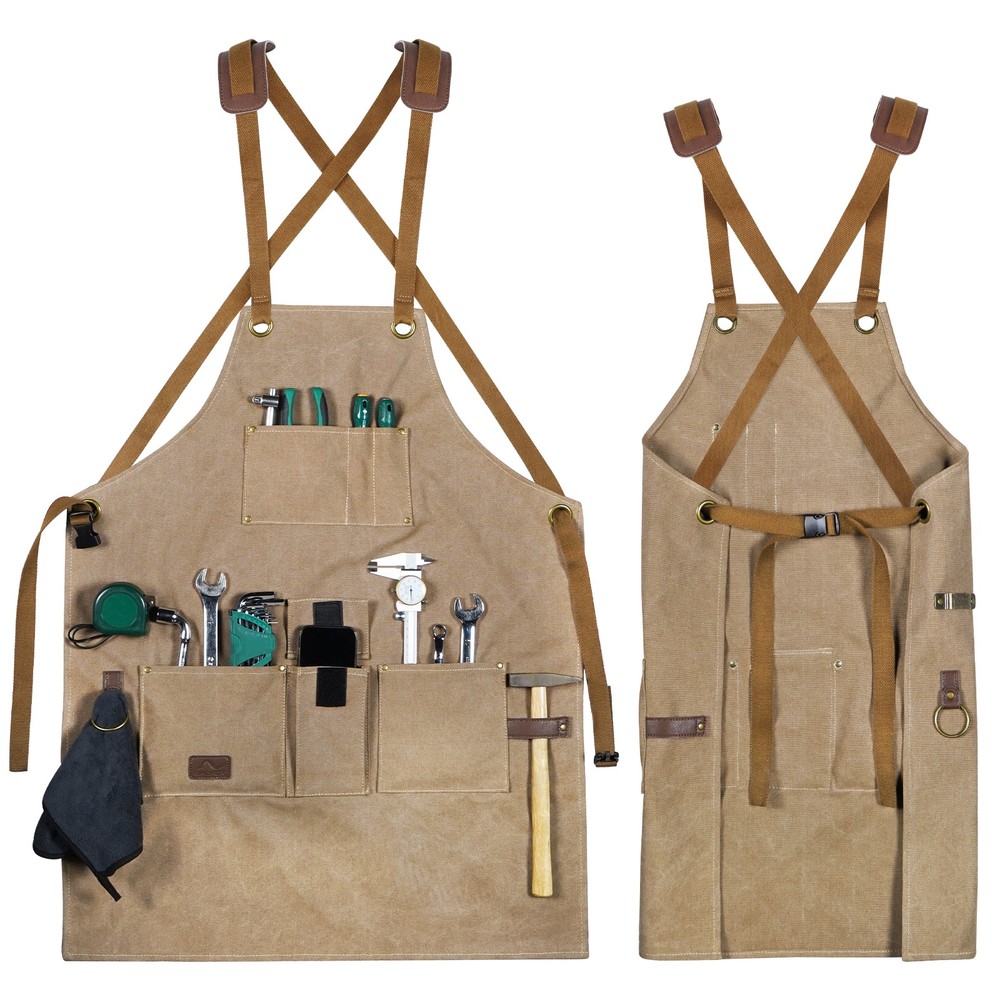 Durable Work Tool Apron Crossback Apron For Woodworker Construction Electrician