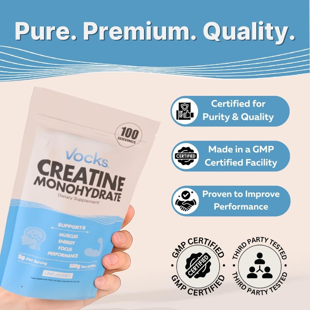 Creatine Monohydrate Powder - Creatine Supplement, Micronized Creatine, Creat...