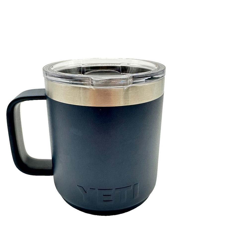 YETI Rambler 10oz Navy Mug Stackable w/Handle & Magslider Lid