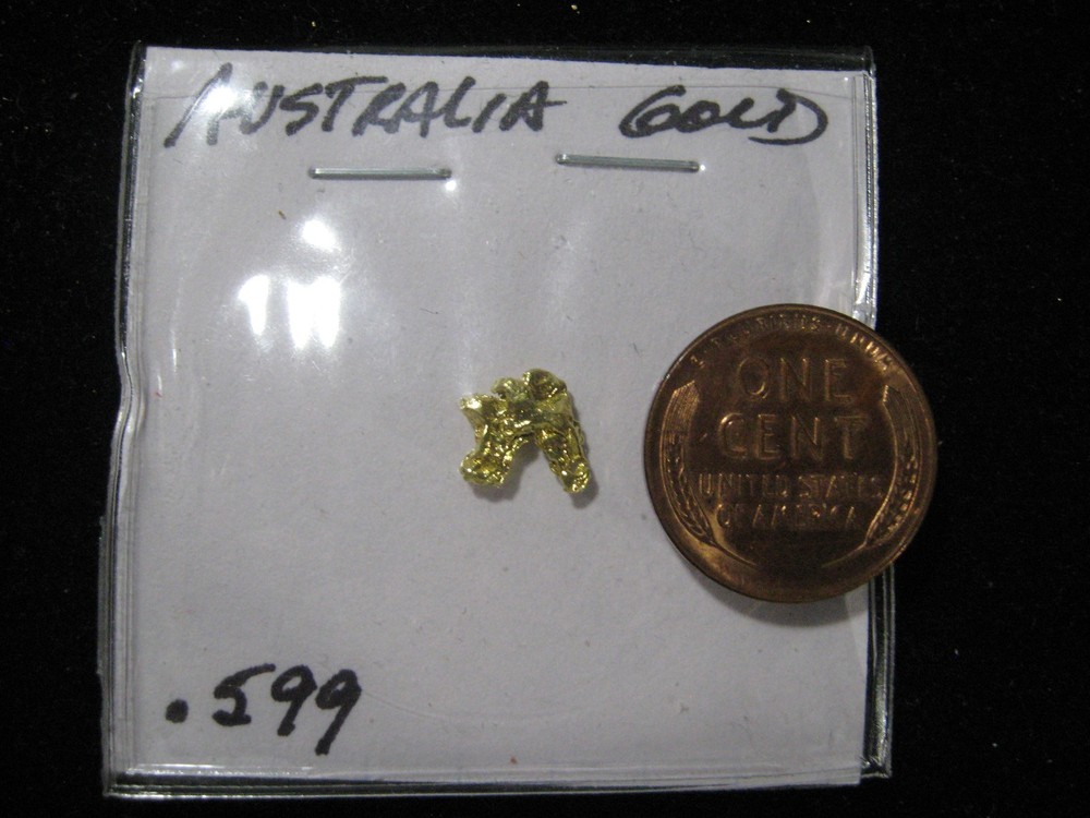 AUSTRALIA GOLD NUGGET  .599 GRAM