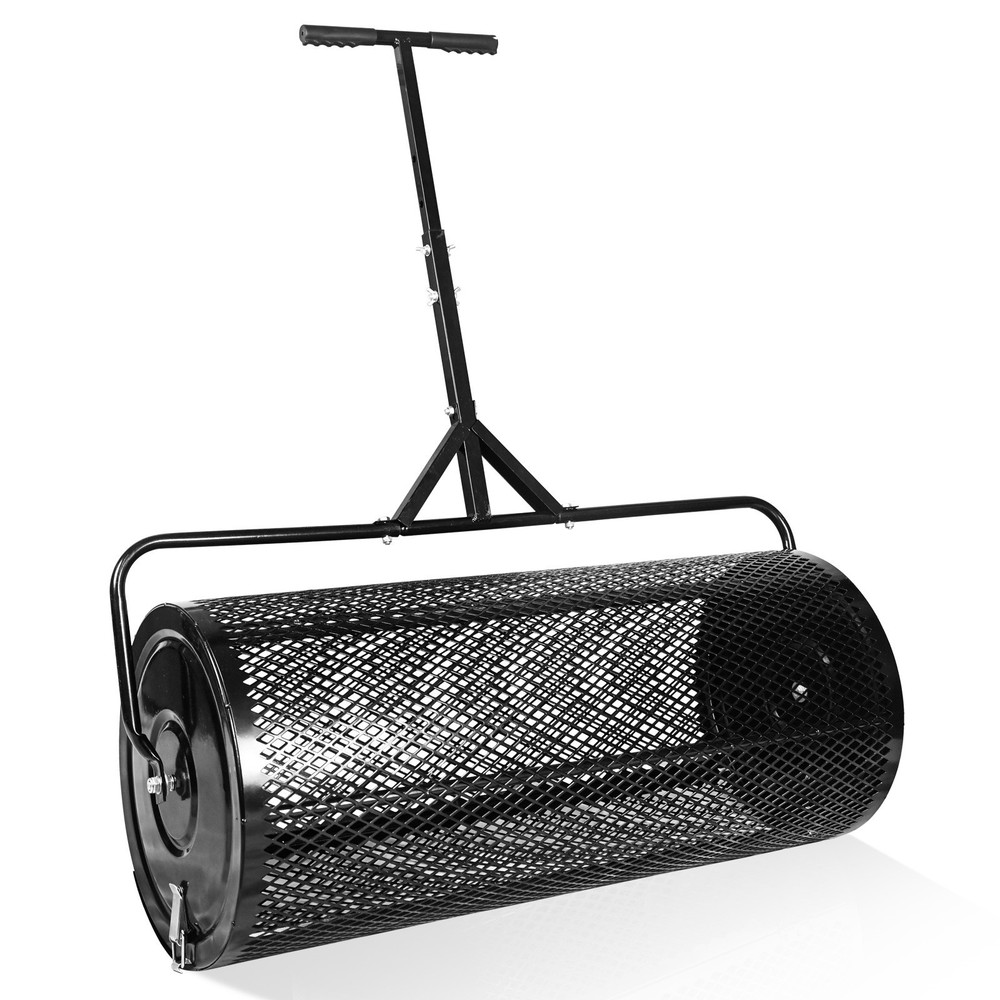 36 Inch Compost Spreader Peat Moss Spreader with T Shaped Handle Adjustable