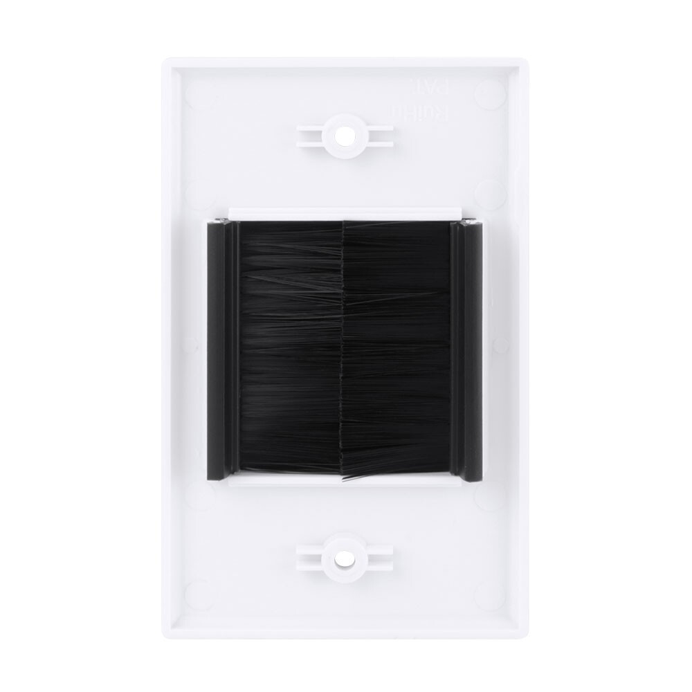 Construct Pro WideMouth Brush Wall Plate Cable Management Pass-Through Device