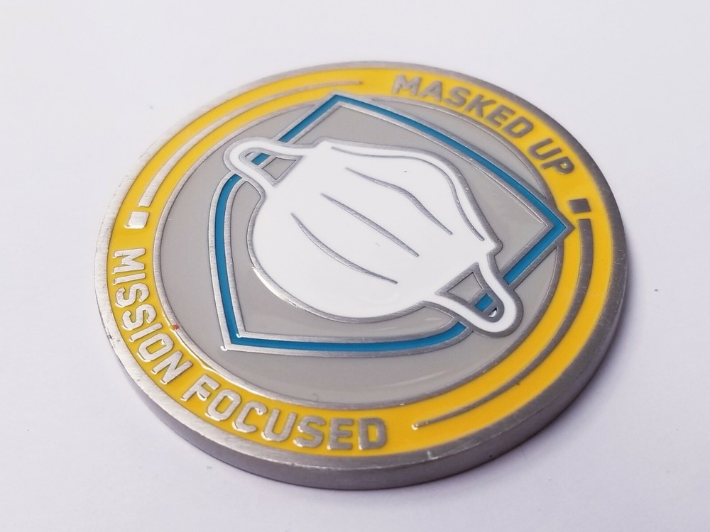Masked Up Mission Focused Maxar 2" Challenge Coin