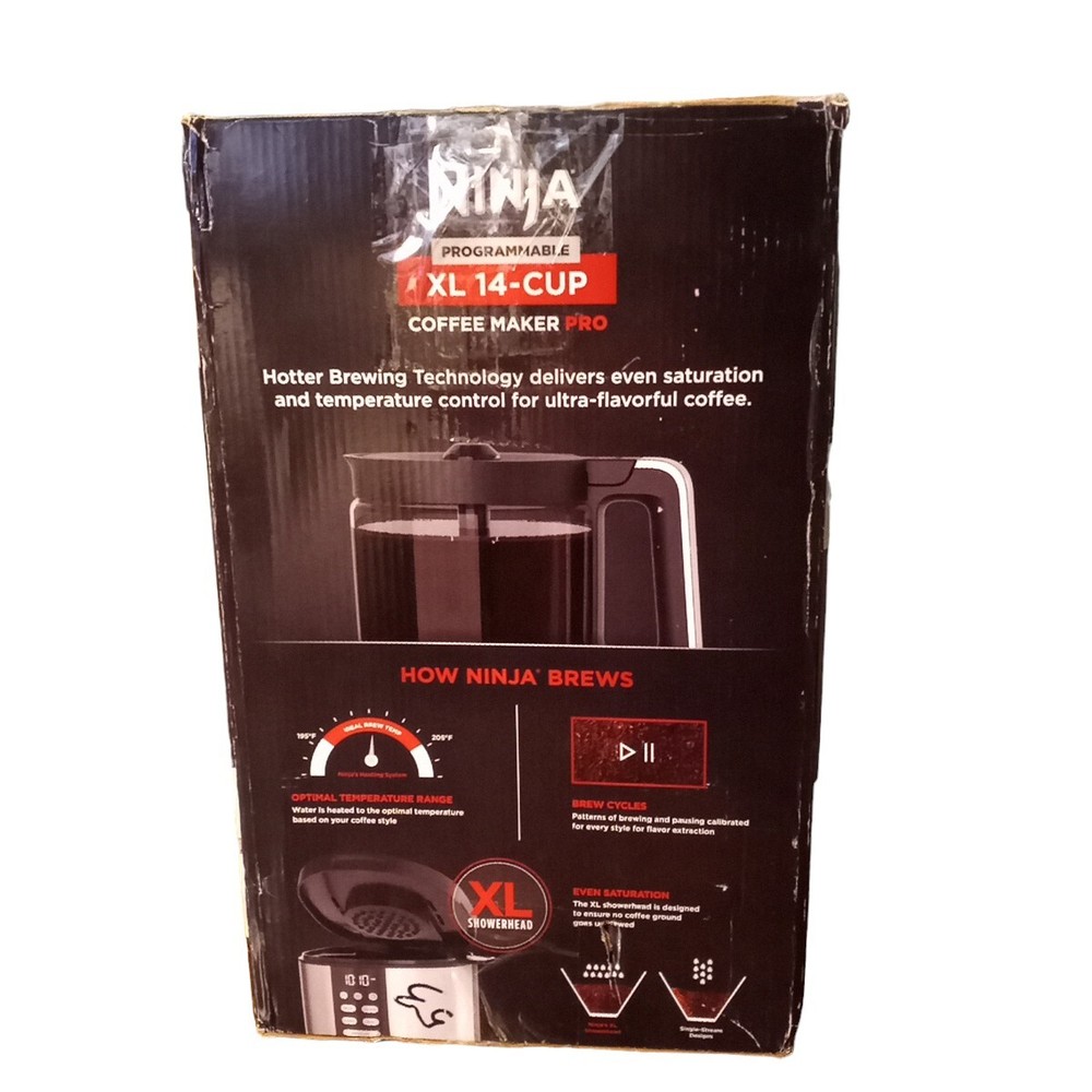 Ninja DCM201 Programmable XL 14 Cup Coffee Maker PRO Reusable Filter Scoop Black