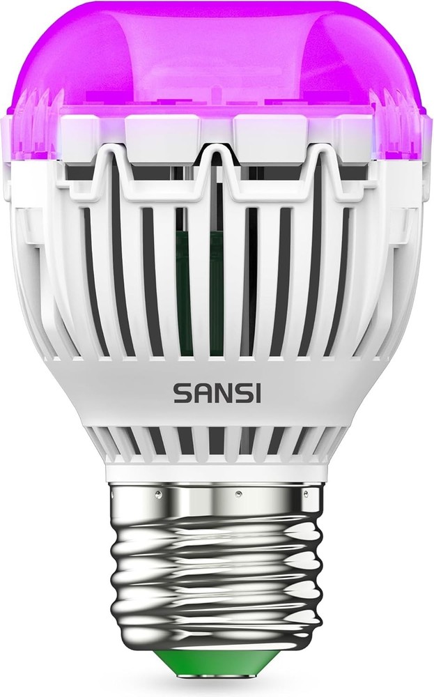 SANSI LED UV Black Light Bulb for Glow Party, 7W A15 UVA Blacklight Bulb E26 ETL