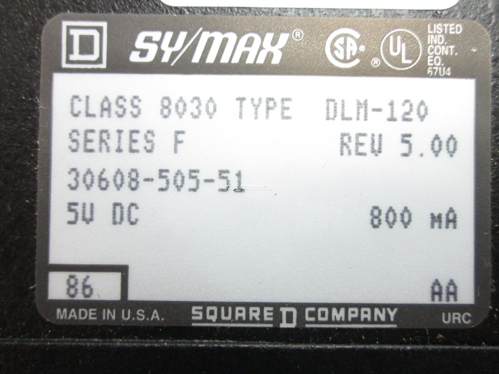 Square D DLM-120 SYS/MAX 8030 DATA Logger Controler