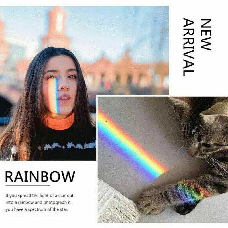 Triangular Prism Rainbow Prisma Crystal Photographic Physics Light Experiment