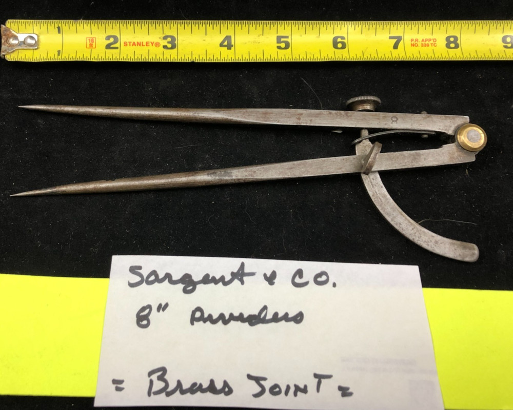 Vintage Sargent & Co. 8" Wing Divider - Compass Caliper Divider-