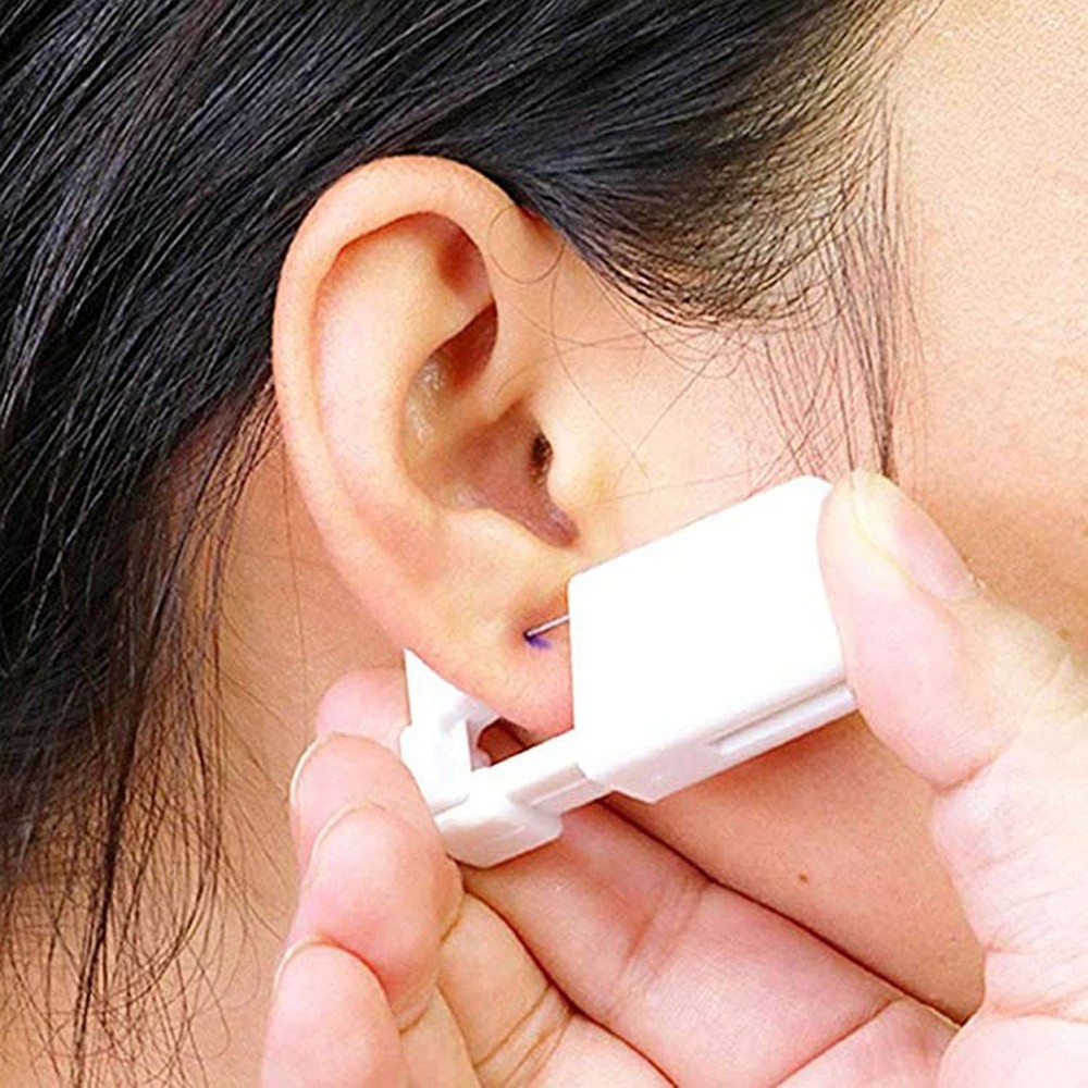 4 PCS Self Ear Piercing Gun Kit, Disposable Tool Set 3MM
