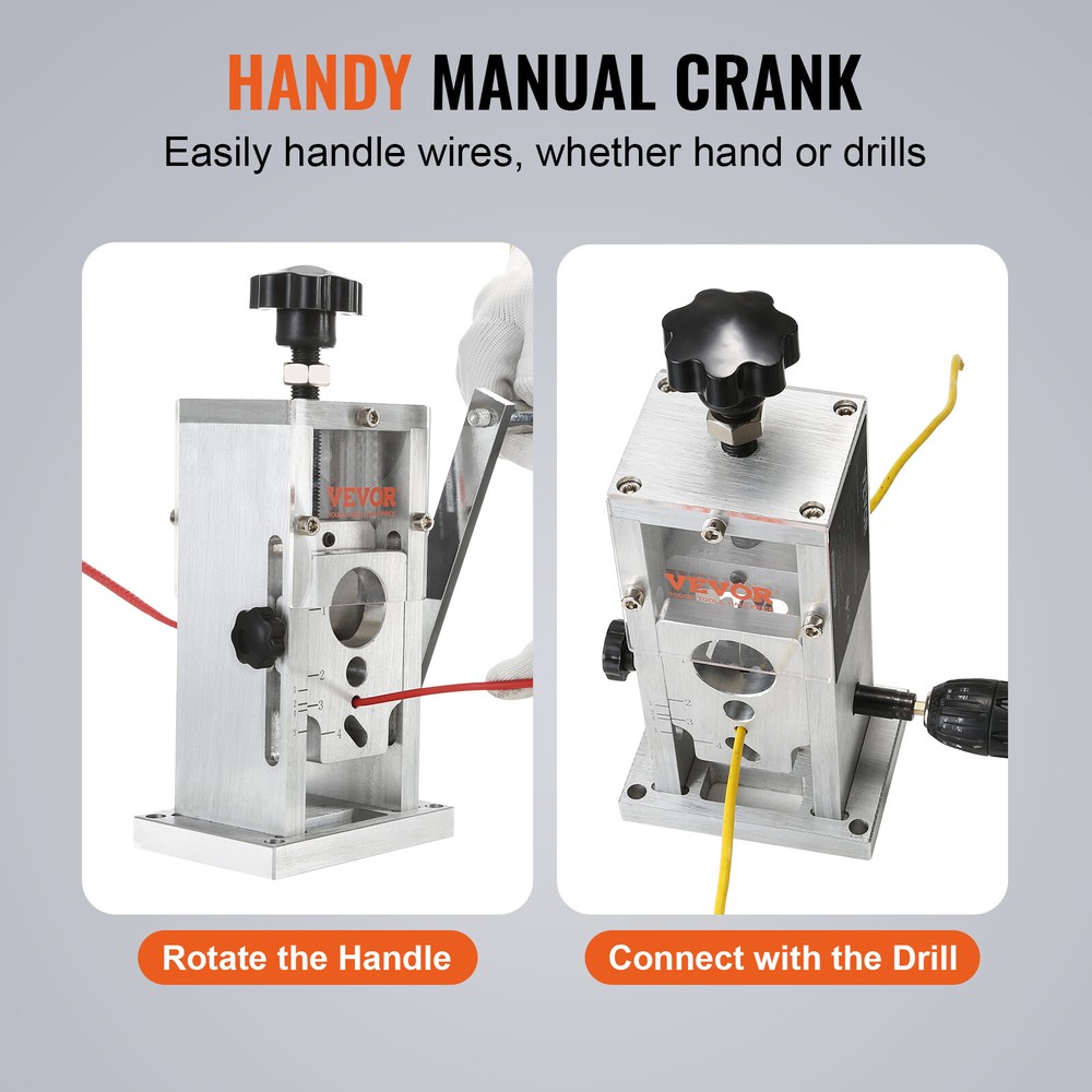 VEVOR Manual Wire Stripping Machine Portable Cable Stripper 0.06-1.57 in Visual