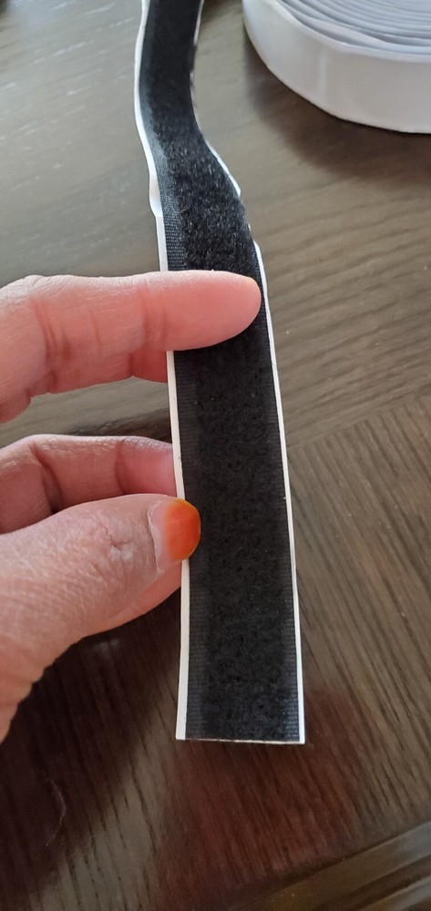 Black Self Adhesive Sticky Hook & Loop Fastener Tape,