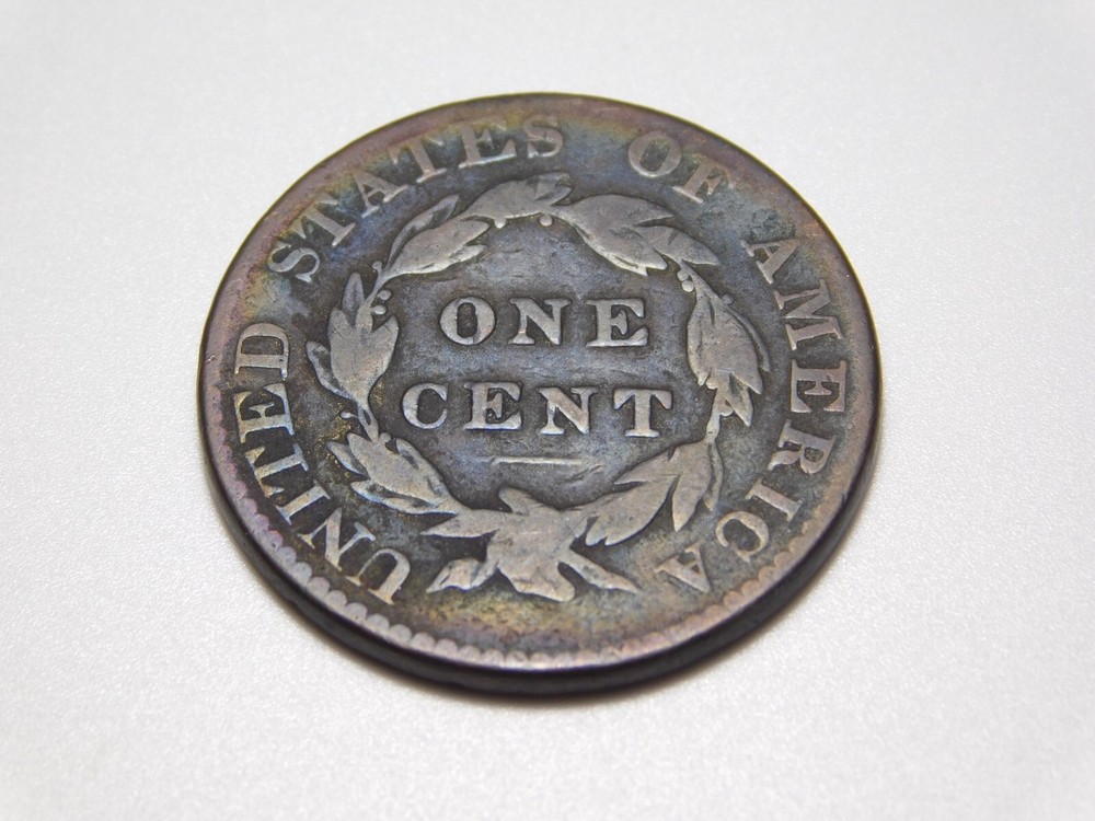 OLD US COPPER COINS 1822 CORONET HEAD LARGE CENT