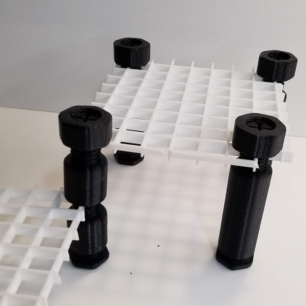 Egg Crate Adjustable Height Legs - 3D Printed - PETG