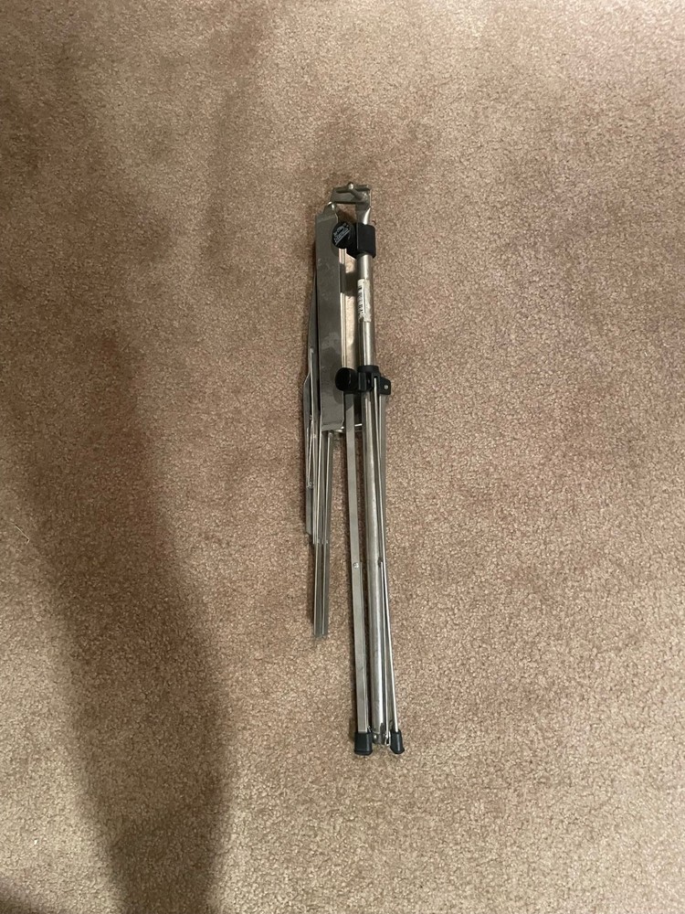 folding music stand, used, silver