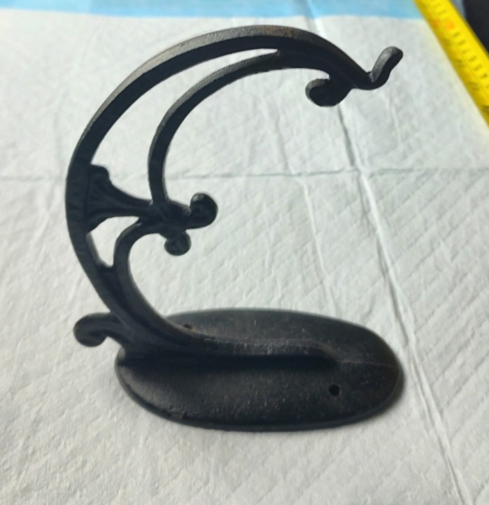 Vintage Black Cast Iron Wall Sconce